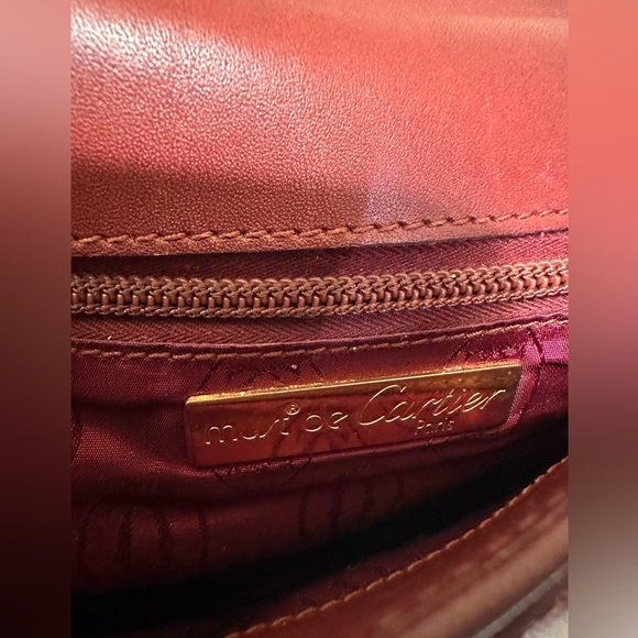 Cartier Burgundy Leather Shoulder Bag - Picture 5 of 10